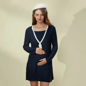 OEM Services Pregnancy Clothes Bow Maternity Dresses for Women’s Clothing