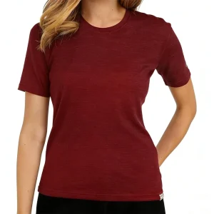 OEM Supplier Custom V-neck Pullover Merino Wool T-Shirts for Women Short Sleeve Crew Neck Printed Design Women’s Tops