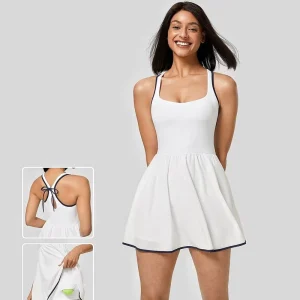 OEM Women’s V Neck Slim Fit Tennis Romper Short Sleeves Seamless Fusing Nylon Spandex Mesh Anti Bacterial Fabric for Summer Yoga