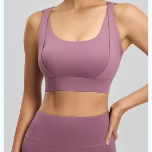 OEM Womens Wear Sports Bra High Support Breathable Crisscross Straps Quick Dry