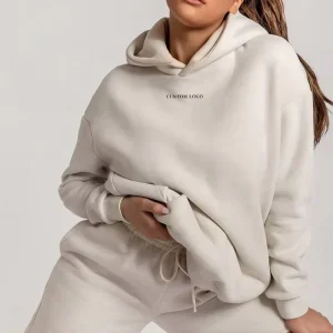 OEVE Custom high quality 100%Cotton Heavyweight womens hoodies sweatshirts Oversized joggers women Custom Logo Hoodie