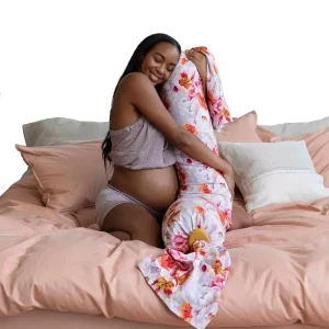 Oeko Tex Certificated Adjustable Maternity Pillow Cooling Cover Full Body Pregnancy Belly Pillows For Side Sleeper Comfort