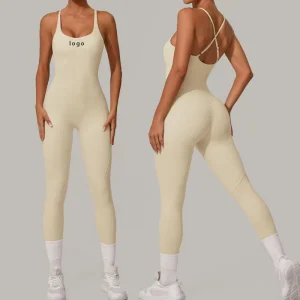 Oem Yoga Jumpsuit Women’s Sports Bodysuit One Piece Gym Jumpsuits for Women Gym Fitness Custom Jumpsuit Outfit Gym Wear