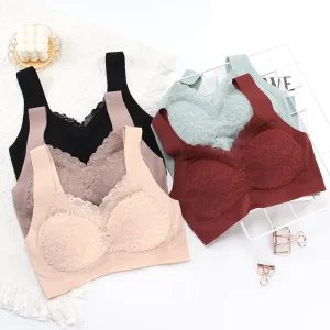 One Piece Sexy Lace Seamless Lady Underwear Beautiful Back Wrapped Chest Wire Free Women’s Bra