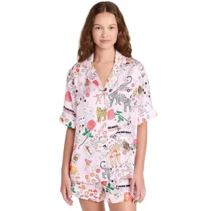 Organic Cotton Women’s Short Sleeve Shorts Pajamas Set Women’s Pajamas