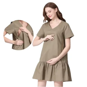 Oversized Loose Plus Size Maternity Dress for Pregnant Ladies Breastfeeding Dresses for Nursing Women