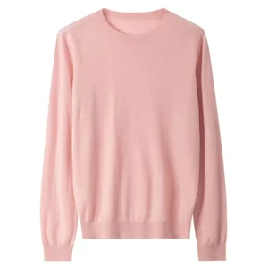Oversized Wool Sweater Handmade Knit Solid Sweater For Women