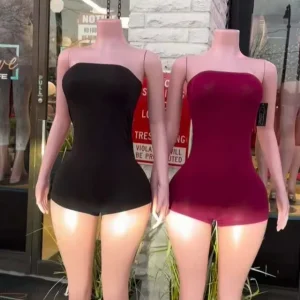 PEEQI Y30046 New Fashion Women’s Jumpsuits Solid Color Strapless Sexy One Piece Rompers Backless Jumpsuit for Women