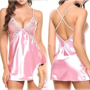Pajamas Women Satin Bridal Pajamas Set Sexy Navy Sleep Wear Sexy Outfits Beauty Sexy Lingerie Underwear Crotchless