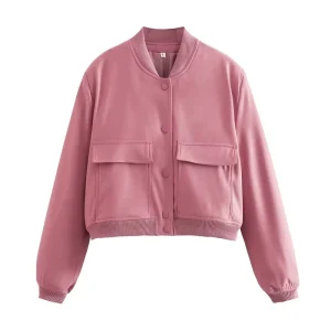 Pilot Jacket Coat Style Large Pocket Short Style Autumn Women’s New Coat Women’s Clothing Jacket