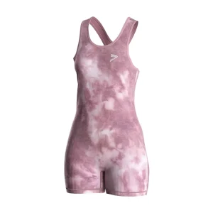 Pink Women’s One Piece Compression Bodysuit Durable Stretch Lightweight Custom Sublimation Print for Club