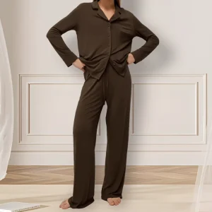 Plus Size 2 Piece Modal Women’s Sleepwear Lounge Wear Sets Custom Loungewear Women Sets Modal Pajama Set Night Wear for Women