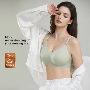 Plus Size Breathable Push Up Thin Women’s Breastfeeding Sujetador Back Closure Anti Sagging Wire Free Sleeping Maternity Nursing