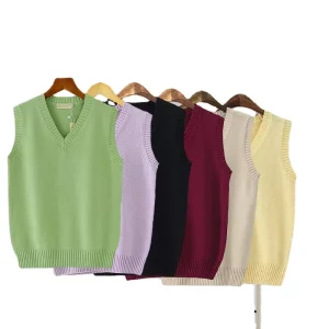 Plus Size Casual Women’s Autumn Winter Clothing Sets Vest Sweater Sleeveless Knitted Jacquard with Embroidery Lace