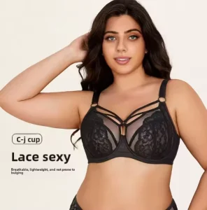 Plus Size Full Coverage Bras for Large Bust Minimizer Lift Support Lace Breathable Women’s Intimates D K Cup Curvy Women 0446