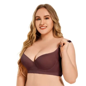 Plus Size High Support Sports Bra Full Coverage Back Smoothing Bra Women Shockproof Wireless Bralette Large Cup Minimizer Bra