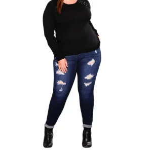 Plus Size Jeans For Fat Women 2xl-8xl Sizes Stretch Mom Women Jeans OEM