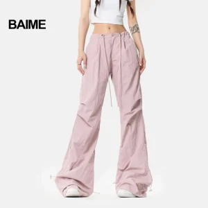 Plus Size Loose Women’s Pants Trousers Custom Wide Leg Breathable Casual Jogger Pants Trousers for Women
