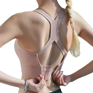 Plus Size No wire Sports Bra Women’s Cross Beauty Adjustable Back Breasted Yoga Fitness Bra