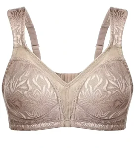 Plus Size Wire Free Full Cup Big Size Bra Wide Strap Comfortable Variety Colors 80 110 B C D E F G for Women