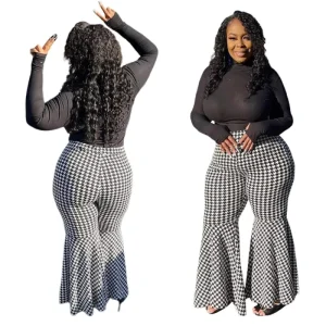 Plus Size Women Clothing Casual Printed Slim Plus Size Women’s Pants & Trousers