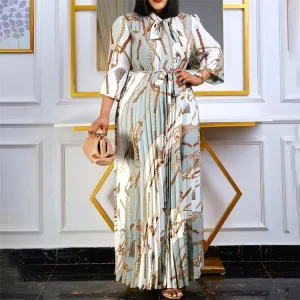 Plus Size Women’s Clothing Manufacturer Fashion New Style Long Sleeve High Quality Chiffon Dress