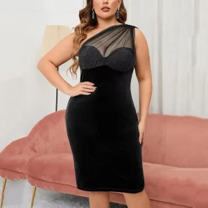 Plus Size Women’s Dresses Asymmetrical Mini Skirt Plus Size Women’s Clothing