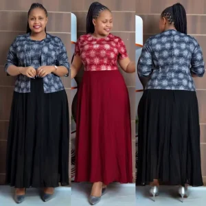 Plus Size Women’s Elegant Two Piece Dress Set