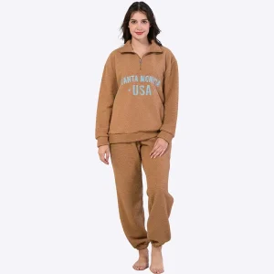 Plus Size Women’s Knitted Comfy 2 Piece Jogger Set