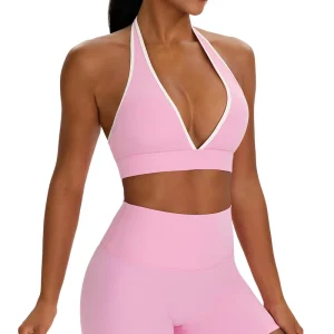 Plus Size Women’s Lightweight Breathable Quick Dry Sports Bra Yoga U NECK Gym Wear Custom Logo Top 62718