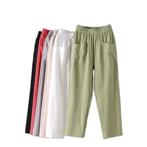 Plus Size Women’s Pants Trousers Cotton Pants With Pockets for Women