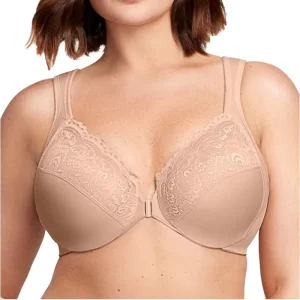 Plus Size Women’s Push Up Underwire Bra Breathable Lace Design for Big Booms Sexy Ladies’ Underwear