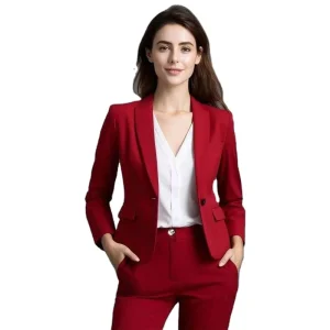 Plus Size Womens Suits and Blazer Solid Office Business Casual Suits Set for Women Professional Formal Suit for Women