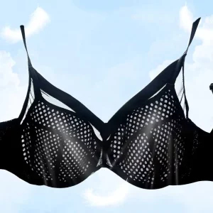 Plus Size Women’s Underwear Breathable Sandwich Mesh Full Cup Bra & Panties Set for Summer Wired Push up