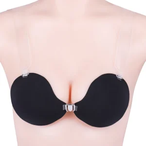 Plus Size Women’s Underwear Strapless Wire Free Breathable Seamless Front Closure Romantic Style Invisilift Bra