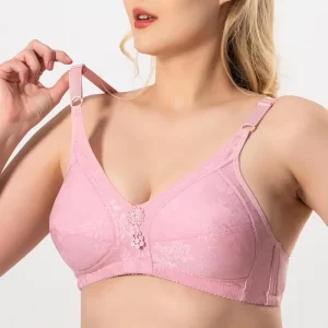 Plus-size Comfort Breathable Sexy Wire-Free Ladies Bra Full Coverage Push-up Bra Adjustable Women’s Bra With Large Breasts