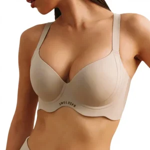 Plus size Women’s Wireless Bra Soft Thin 3 4 Cup Seamless Anti sagging Solid Back Closure Minimizes Large Busts