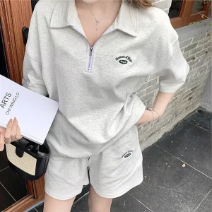 Polo Sports Sweatshirt Set Suit Women’s Summer Sweater Suit a Set of Casual Style Two-Piece Set