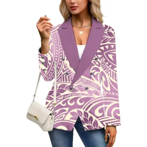 Polynesian Elei Tribal Design Custom Eco Friendly Breathable All-match Personality Fashion Trendy Casual Women’s Casual Suit