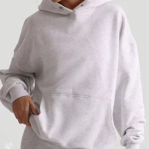 Popular Women’s 100% Cotton French Terry Oversized Hoodie Casual Hooded Sweatshirt Breathable Quick Dry Heavyweight