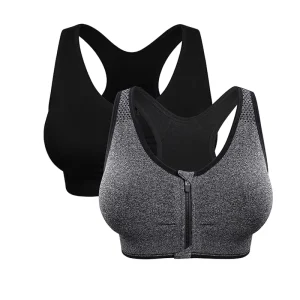 Post Surgery Bra LOGO Custom S M L XL XXL 3XL 4XL Front Zip Shockproof Plus Size Women Running Wireless Yoga Sports Bra