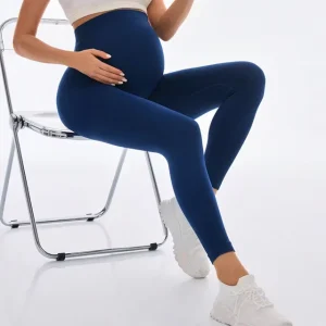 Pregnant Maternity Women Plus Size Slim Fit Seamless Wearing Peach Buttocks Pregnancy Yoga Leggings