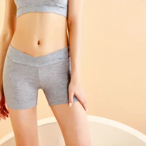 Pregnant Women’s Underwear Safety Pants Thin Three Points Leggings Front Cross Abdominal Waist Boxer Pants