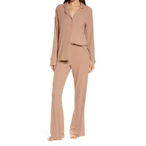 Premium 100% Organic Cotton Homewear Women Pyjamas Breathable Bamboo Women Loungewear GOTS Certified Pajamas Set