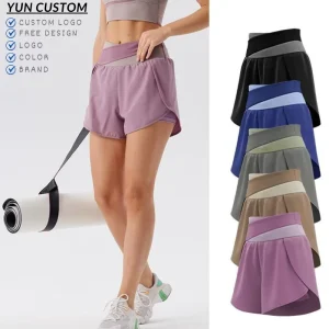 Premium Custom Logo Women’s Sport Short High Elastic Anti Chafing Gym Shorts Anti exposure Short Moisture Wicking Sport Short