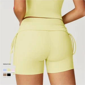 Premium Women’s Short Workout Shorts Elastic Slim Fit Soft Fashion Funky Push up Yoga Clothes with Solid Pattern