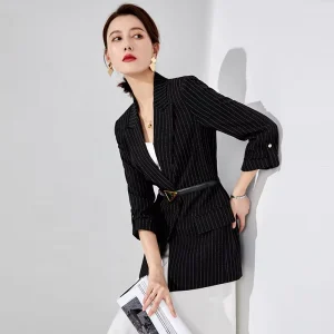 Professional Manufacturing Latest Designs Blazers Ladies Women Half Sleeves Women’s Social Blazer