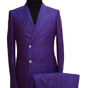 Professional Women’s Blazer Jacket Pants Suit Contrast Color V-Neck Collar Button Zip Decoration Made Polyester
