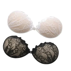 Pumei Women’s Reusable Waterproof One piece Summer Sexy Halter Strapless Seamless Push up Bra with 3/4 Cup Support
