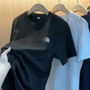 Pure Cotton Breathable Letter T-shirt Summer Casual Neck Embroidered Lovers Men’s Women’s Short-sleeved Trendy Ins Style